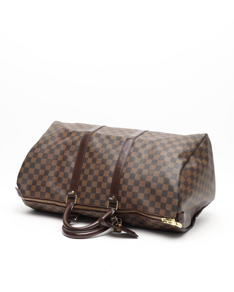 Louis Vuitton Damier Ebene Keepall 50 Weekend Bag