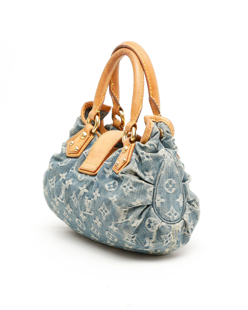 Louis Vuitton Monogram Denim Pleaty Handbag