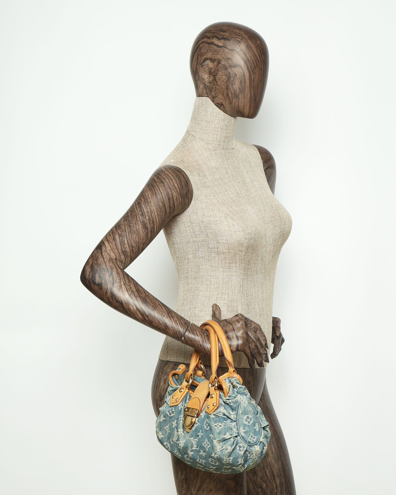 Louis Vuitton Monogram Denim Pleaty Handbag
