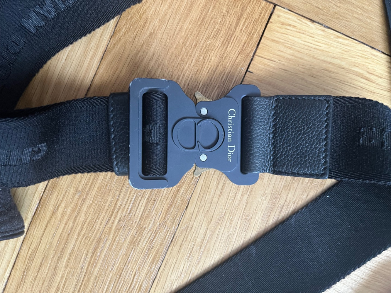 Christian Dior Satteltasche , schwarz Oblique Jacquard