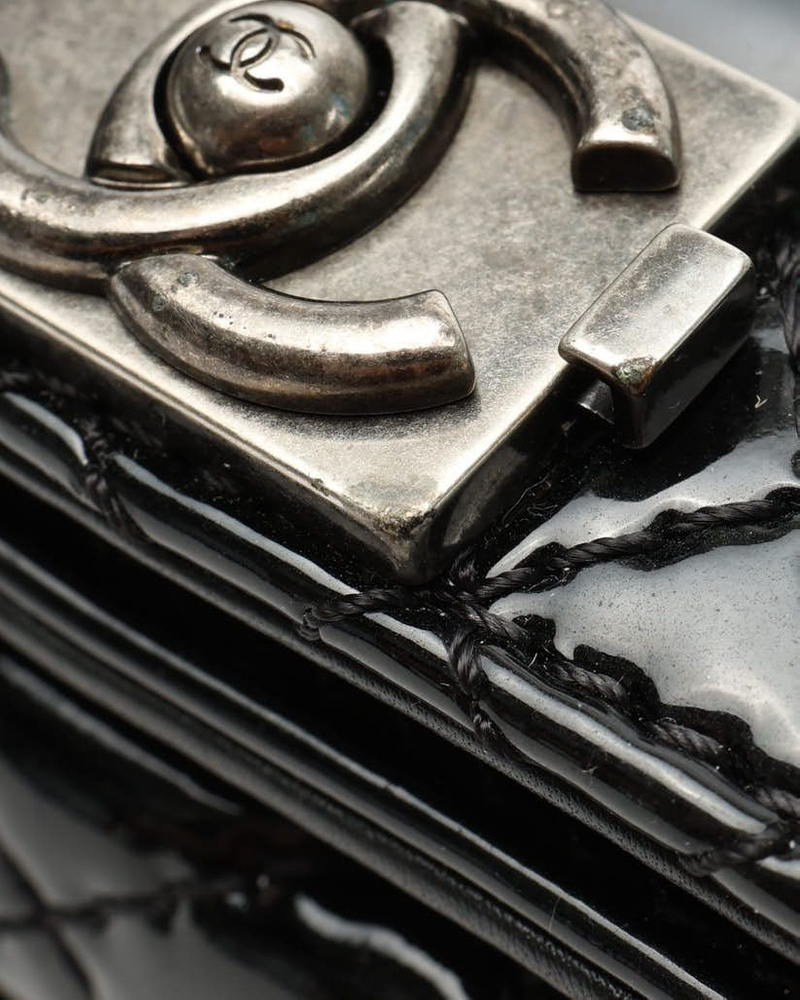 Chanel Boy Patent Wallet On Chain Bag