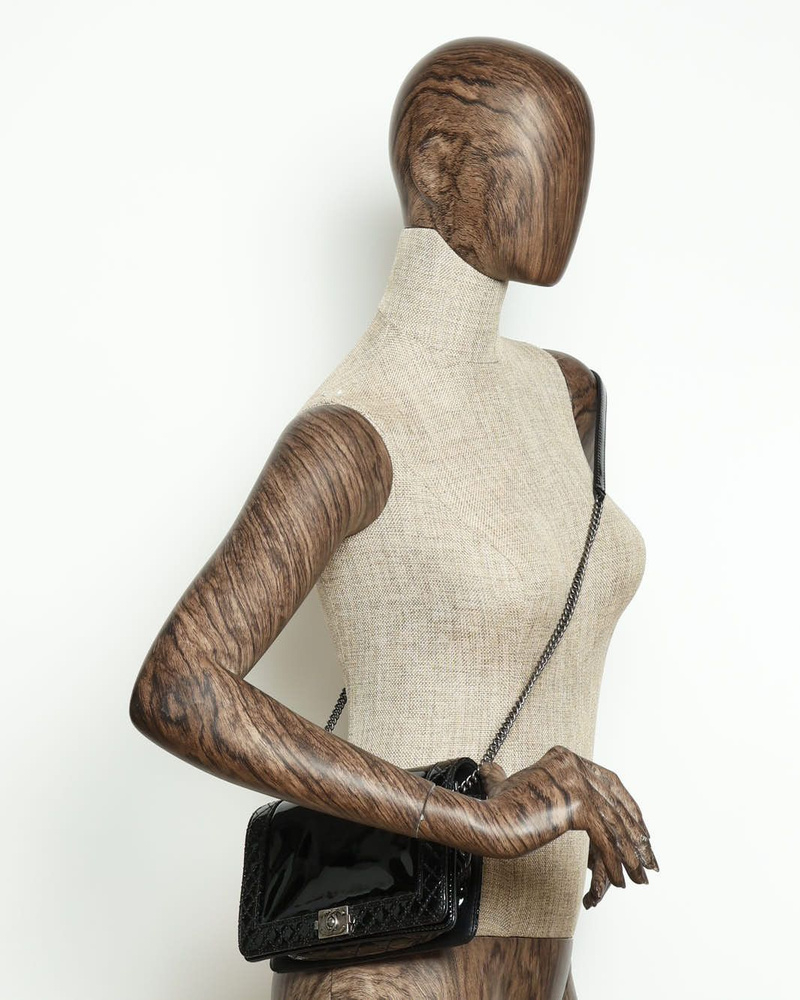 Chanel Boy Patent Wallet On Chain Bag