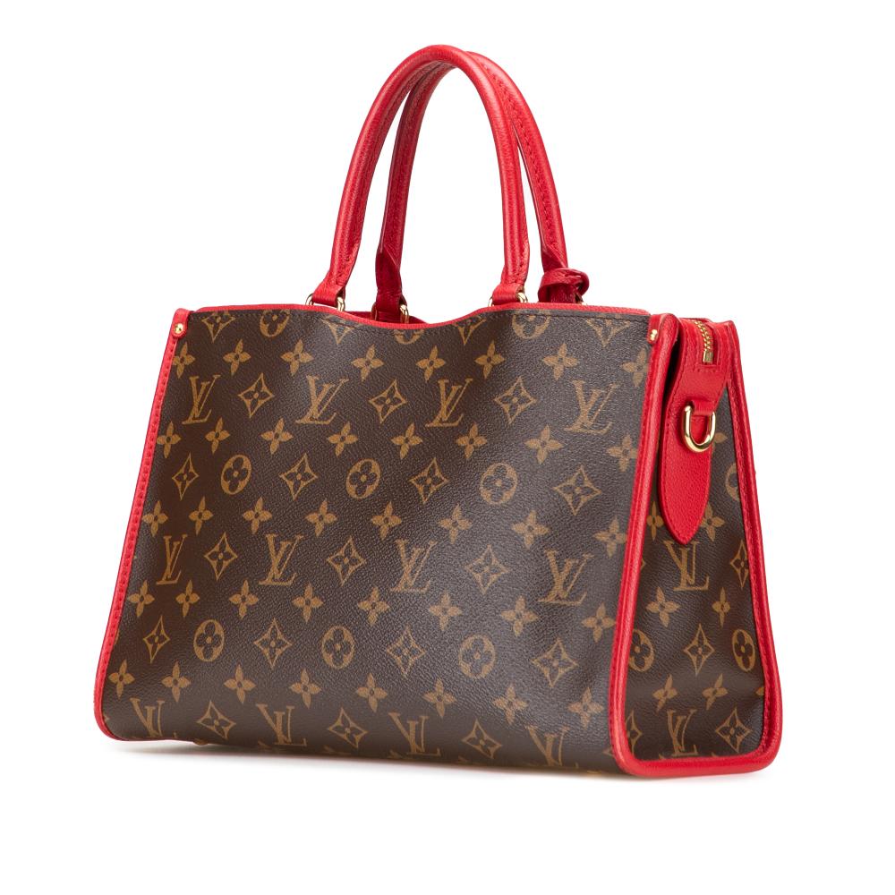 Louis Vuitton B Louis Vuitton Brown with Red Monogram Canvas Canvas Monogram Popincourt PM France