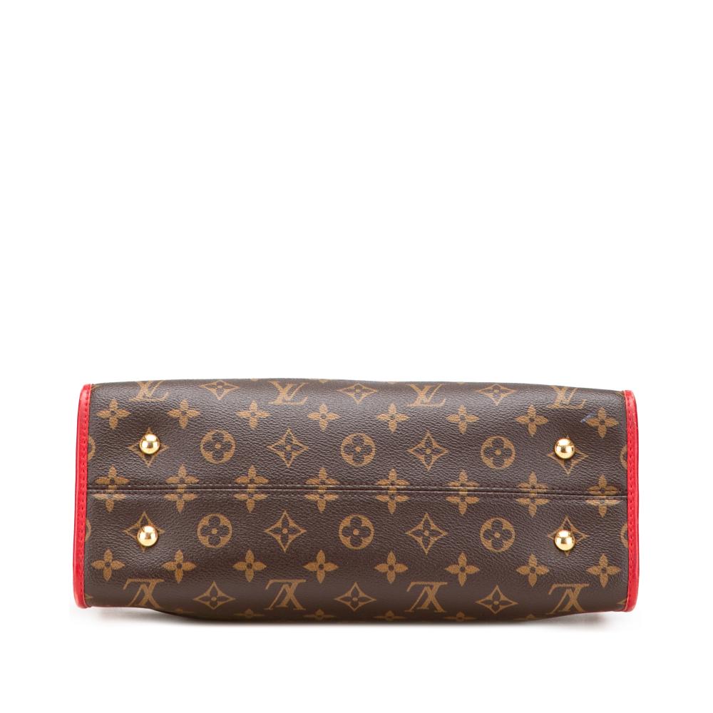 Louis Vuitton B Louis Vuitton Brown with Red Monogram Canvas Canvas Monogram Popincourt PM France