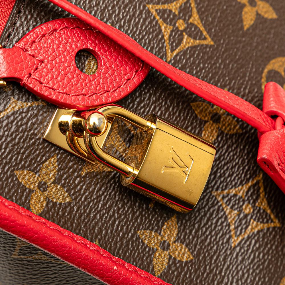 Louis Vuitton B Louis Vuitton Brown with Red Monogram Canvas Canvas Monogram Popincourt PM France
