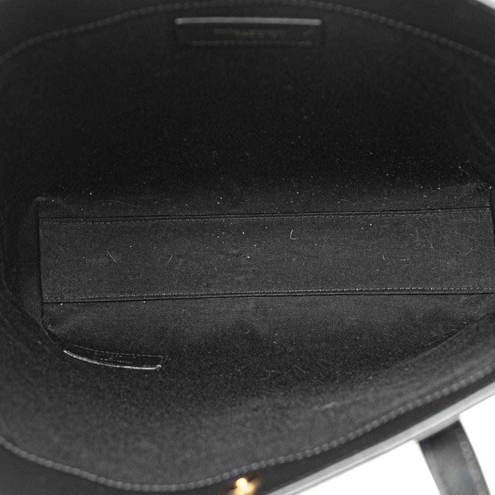 Saint Laurent AB Saint Laurent Black with White Calf Leather Toy skin Polka Dot North South Shopping Tote Italy