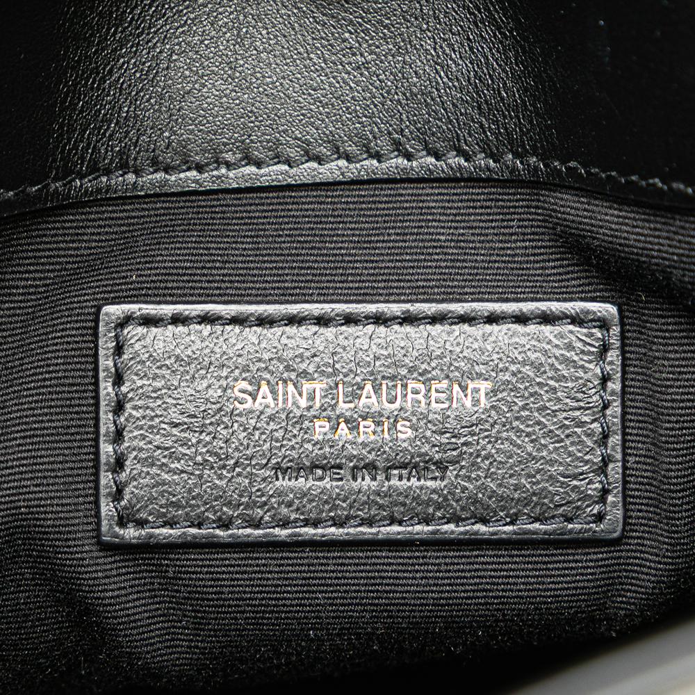 Saint Laurent AB Saint Laurent Black with White Calf Leather Toy skin Polka Dot North South Shopping Tote Italy