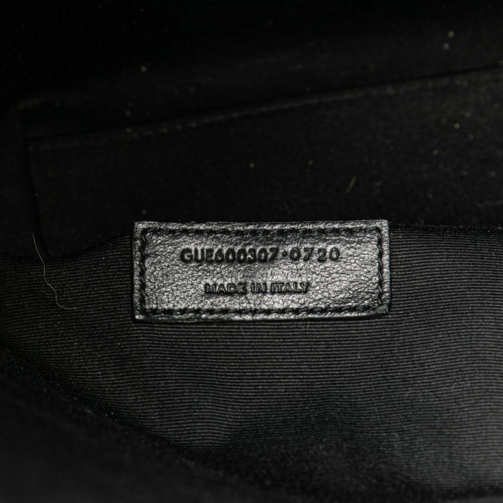 Saint Laurent AB Saint Laurent Black with White Calf Leather Toy skin Polka Dot North South Shopping Tote Italy