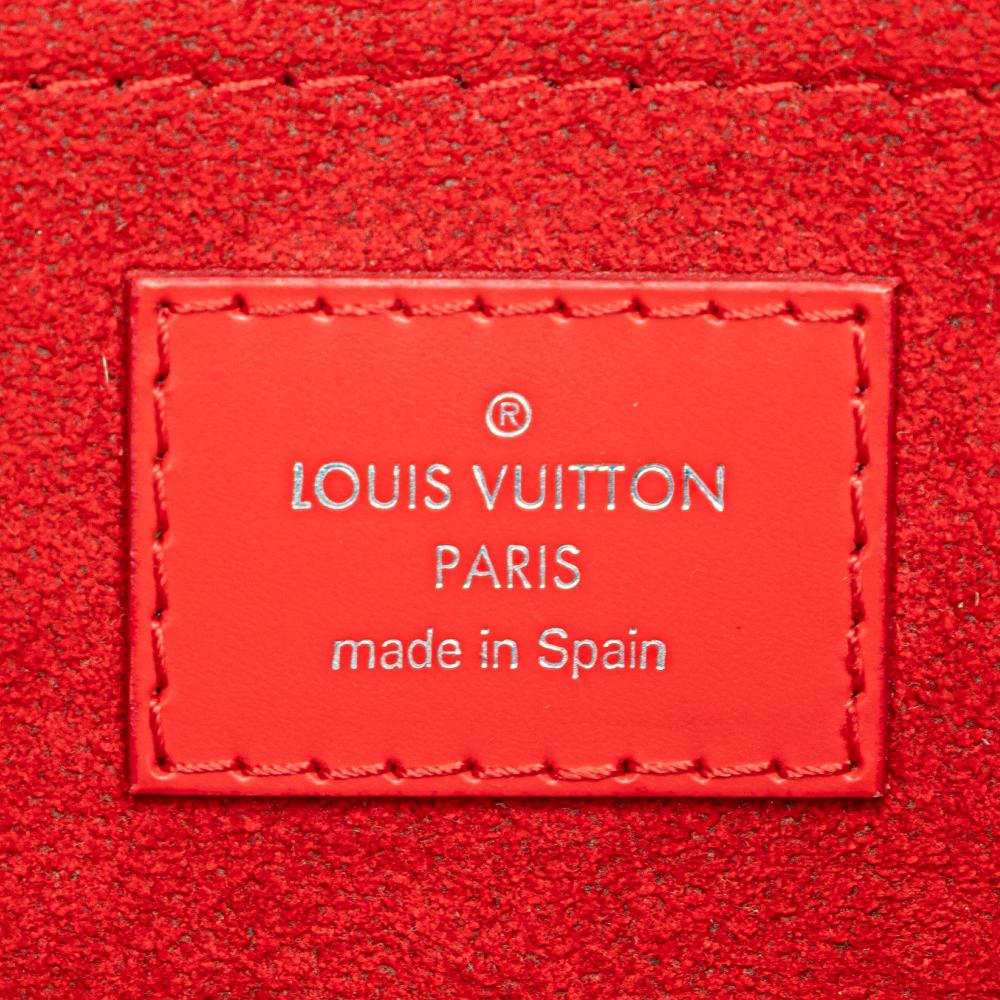 Louis Vuitton B Louis Vuitton Brown with Red Monogram Canvas Canvas Monogram Epi Saint Michel Spain