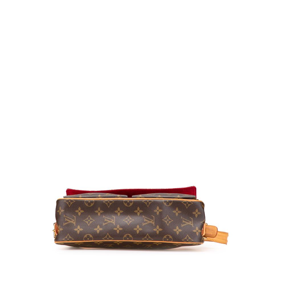 Louis Vuitton B Louis Vuitton Brown Monogram Canvas Canvas Monogram Viva Cite MM France
