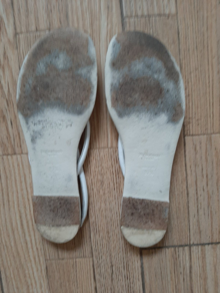 Yves Saint Laurent White sandals