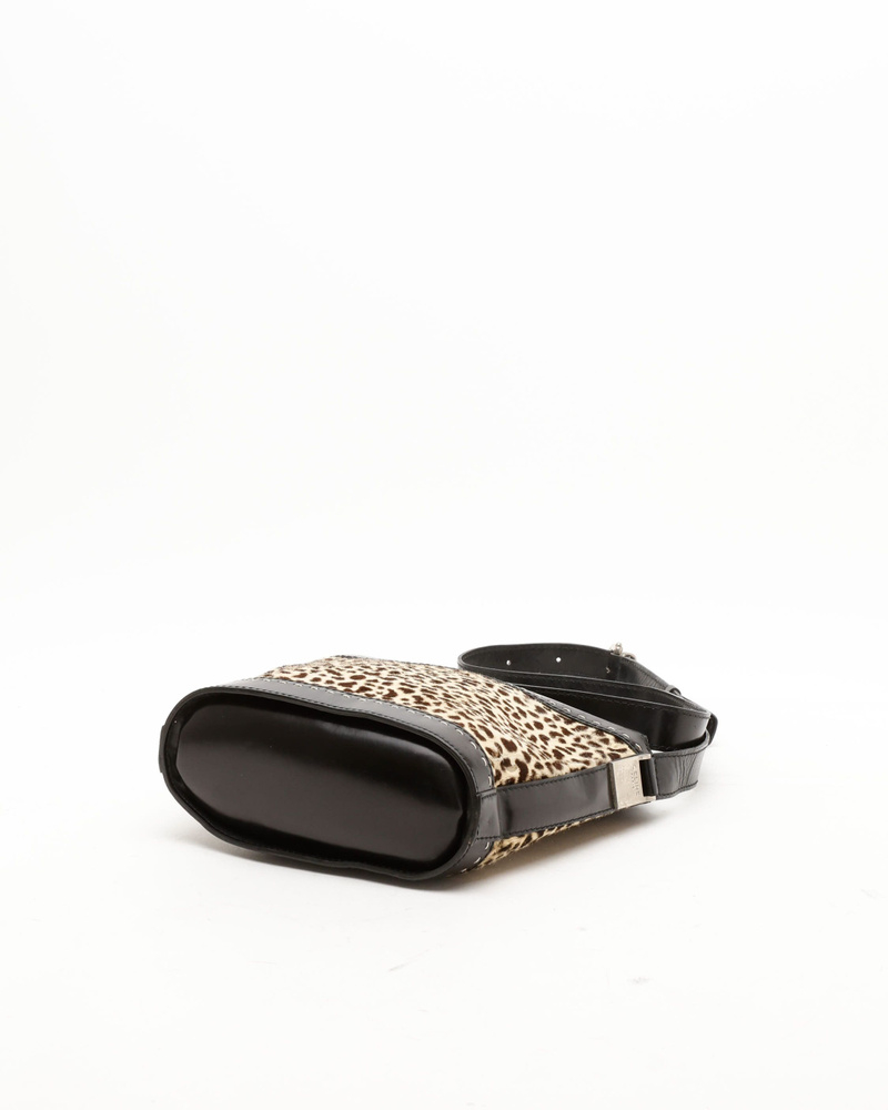 Celine Céline Leopard Pony Bucket Bag