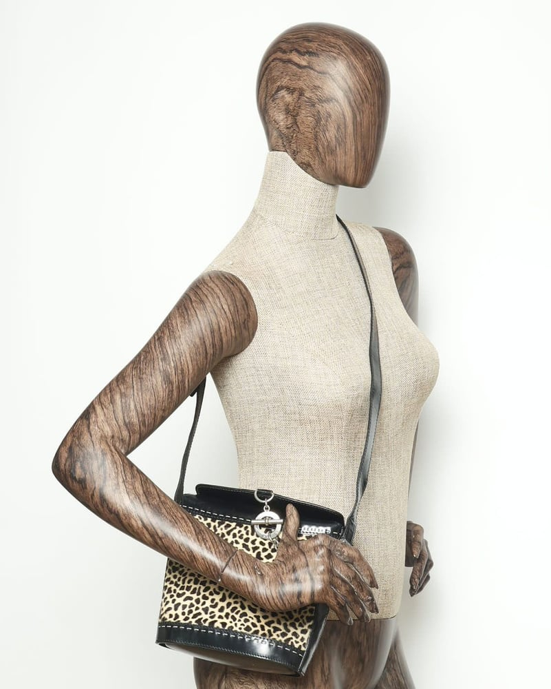 Celine Céline Leopard Pony Bucket Bag