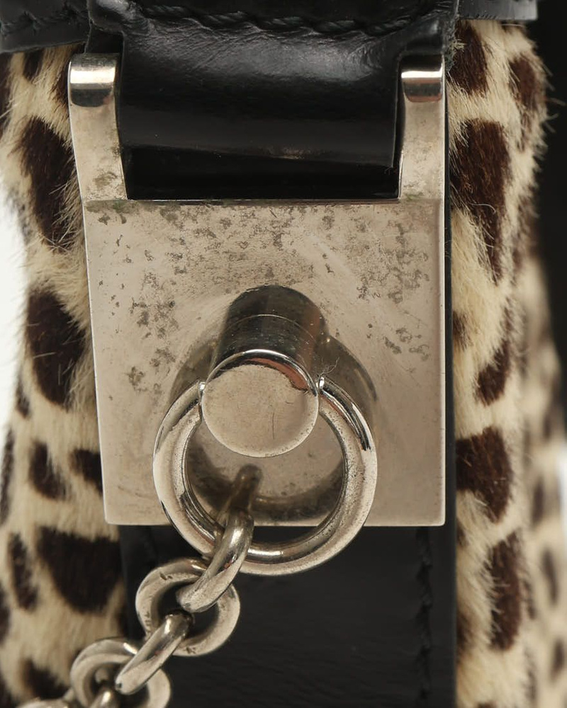 Celine Céline Leopard Pony Bucket Bag