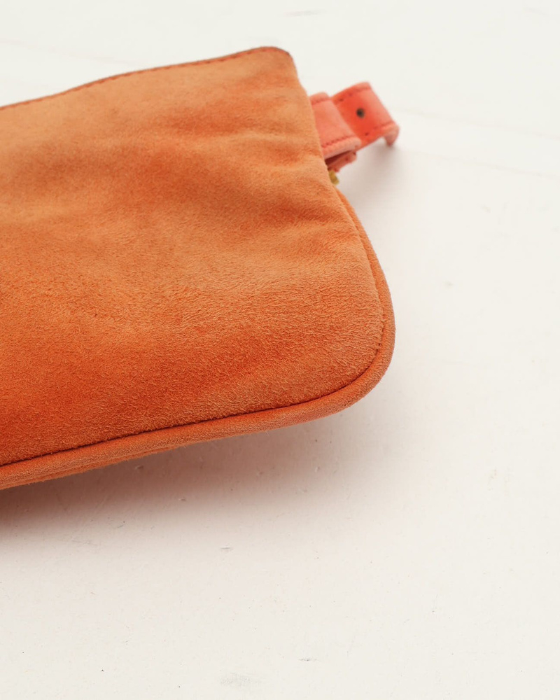 Fendi Suede Baguette Crossbody Bag