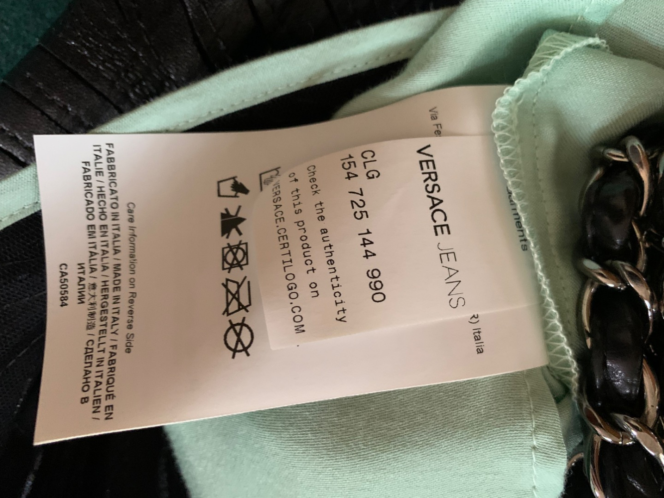 Versace Robe Nouveau Label ECOPELLE WAVES