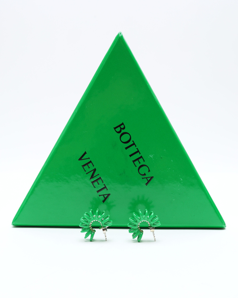 Bottega Veneta Spine Hoop Earrings Enamel Earrings