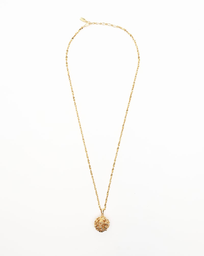 Saint Laurent Long Gold Ball Necklace