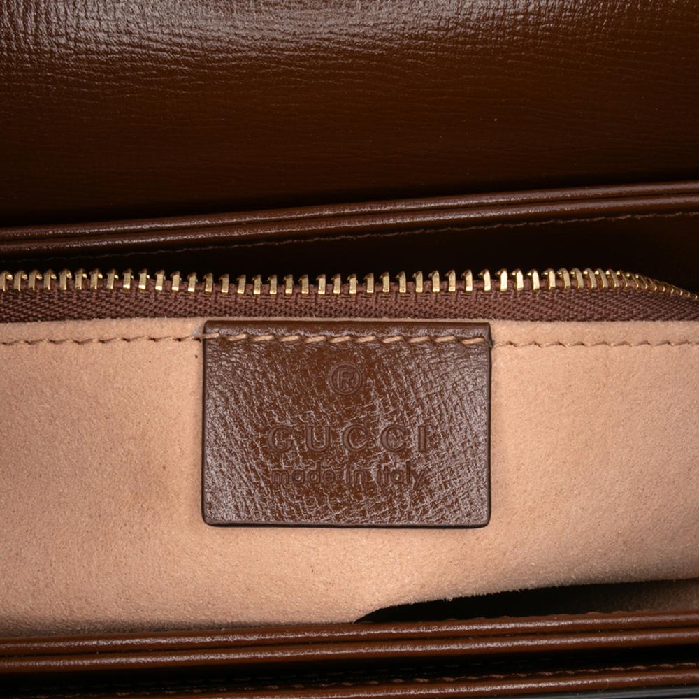 Gucci B Gucci Brown Dark Brown Calf Leather Medium Horsebit 1955 Shoulder Bag Italy