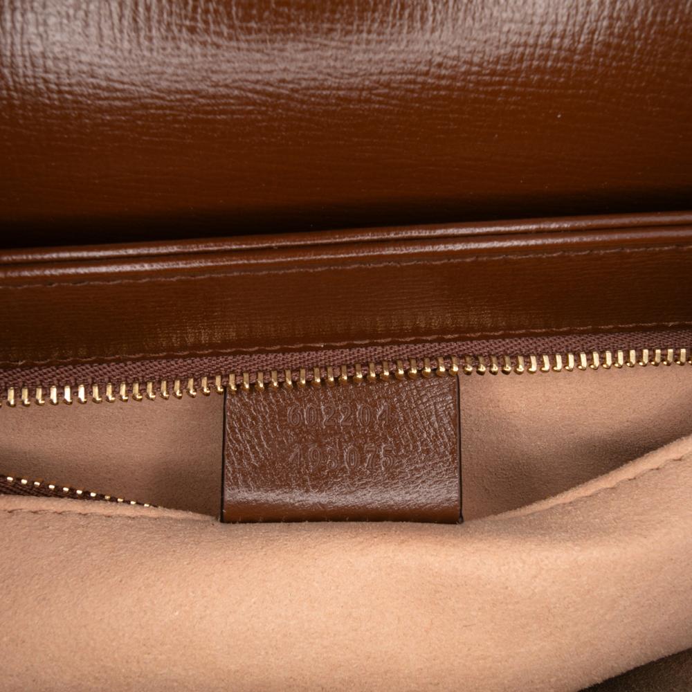 Gucci B Gucci Brown Dark Brown Calf Leather Medium Horsebit 1955 Shoulder Bag Italy