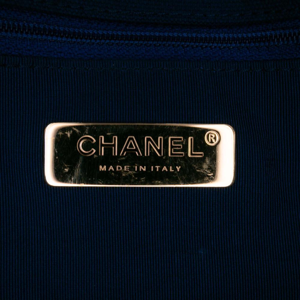 Chanel AB Chanel Blue Canvas Fabric Medium and Cotton 19 Flap Italy