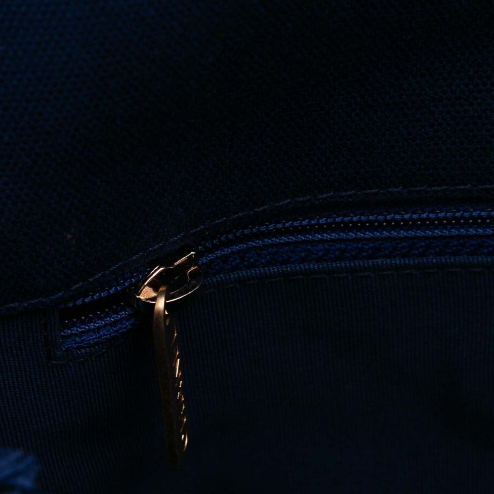 Chanel AB Chanel Blue Canvas Fabric Medium and Cotton 19 Flap Italy