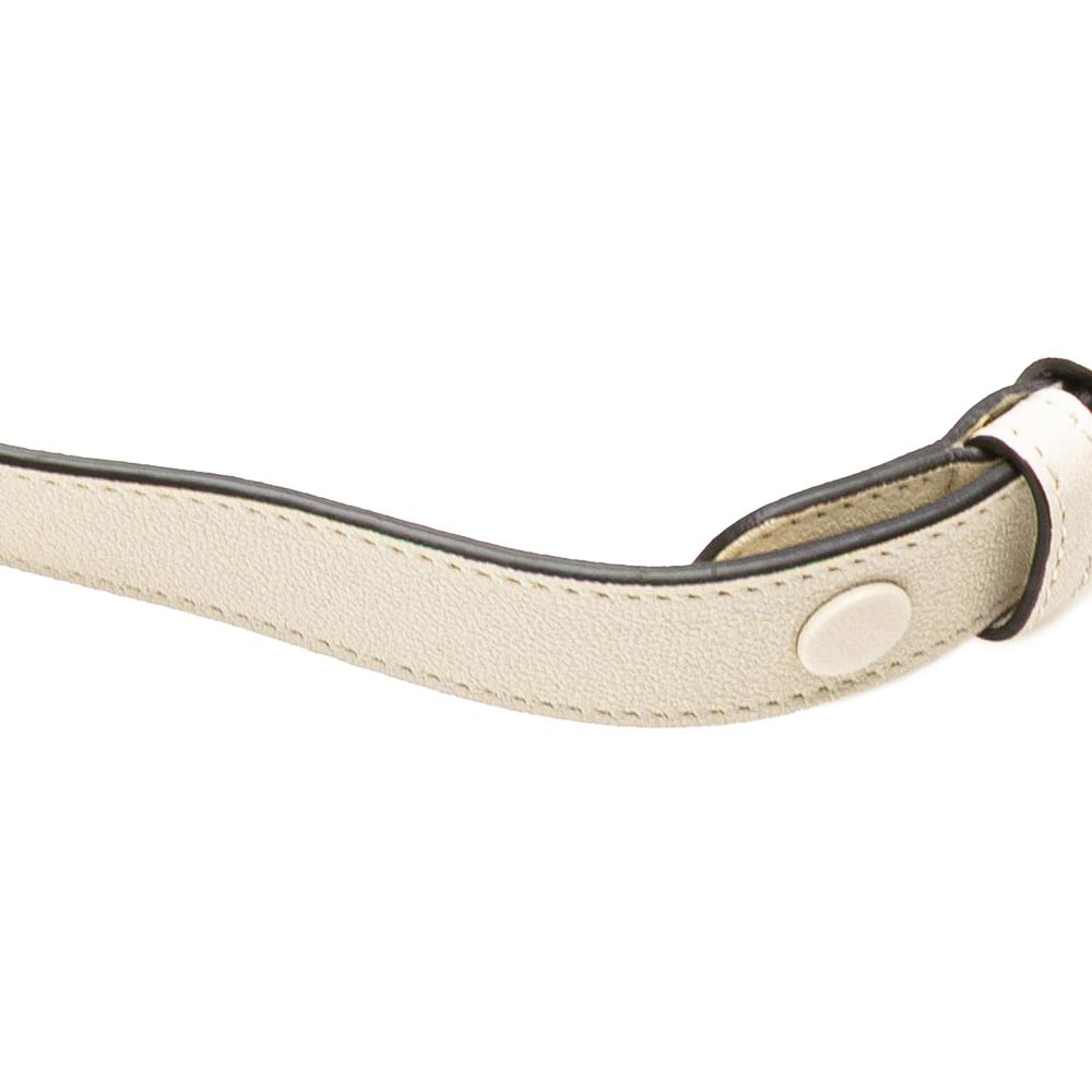 Gucci AB Gucci White Ivory Calf Leather Mini Blondie Barrel Shoulder Bag Italy