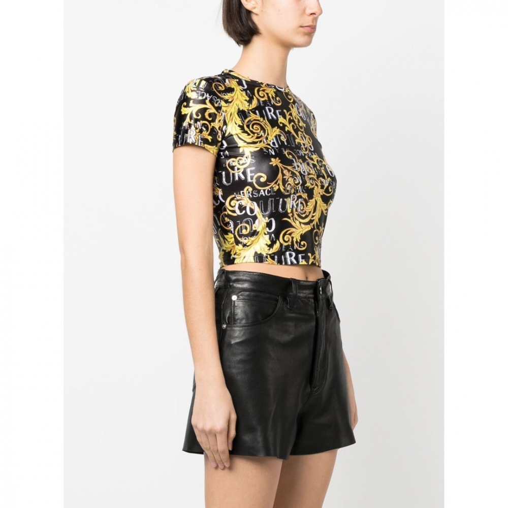 Versace Jeans Top Print Logo Versace Couture Jeans