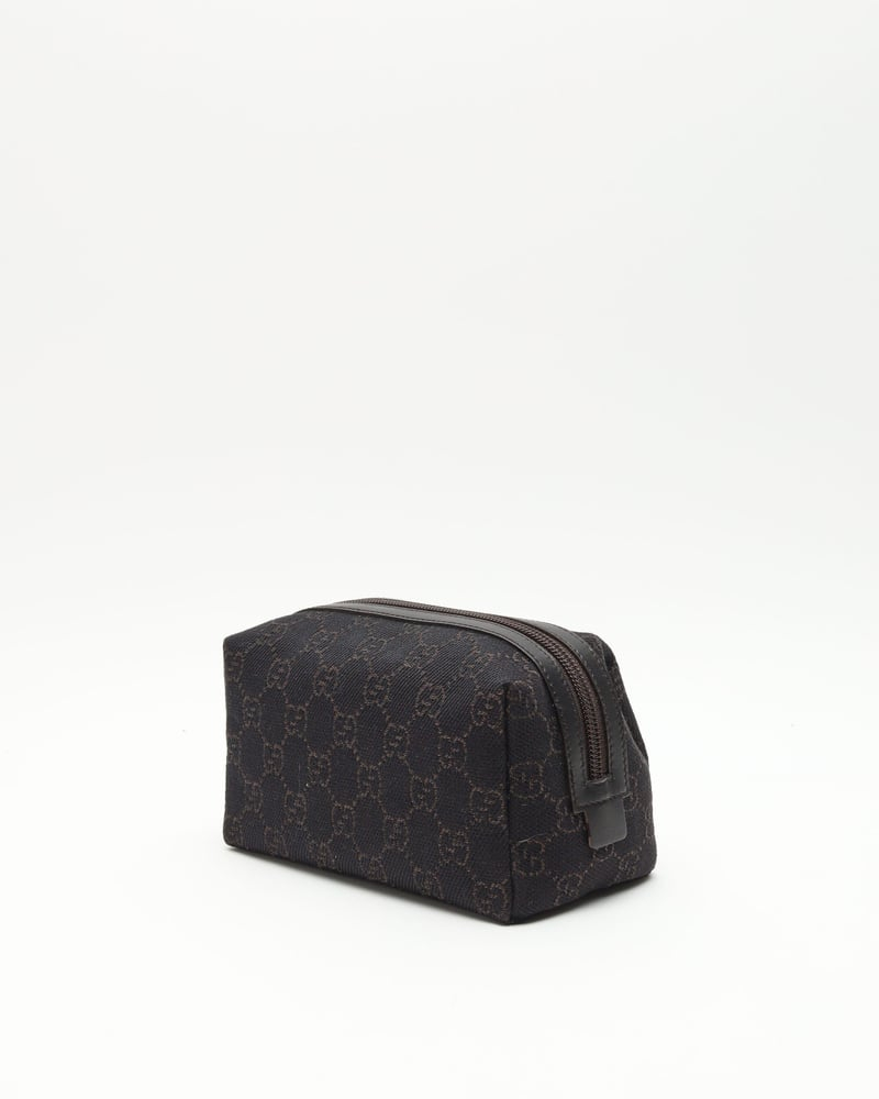 Gucci Canvas and Leather Pouch