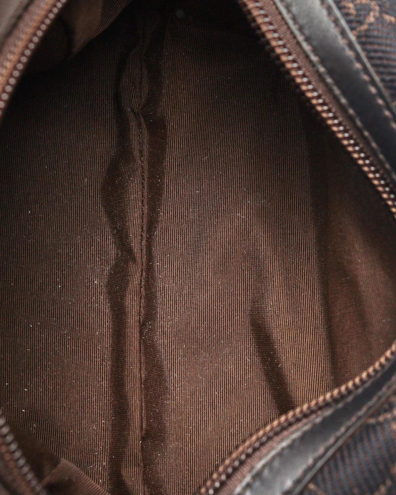 Gucci Canvas and Leather Pouch