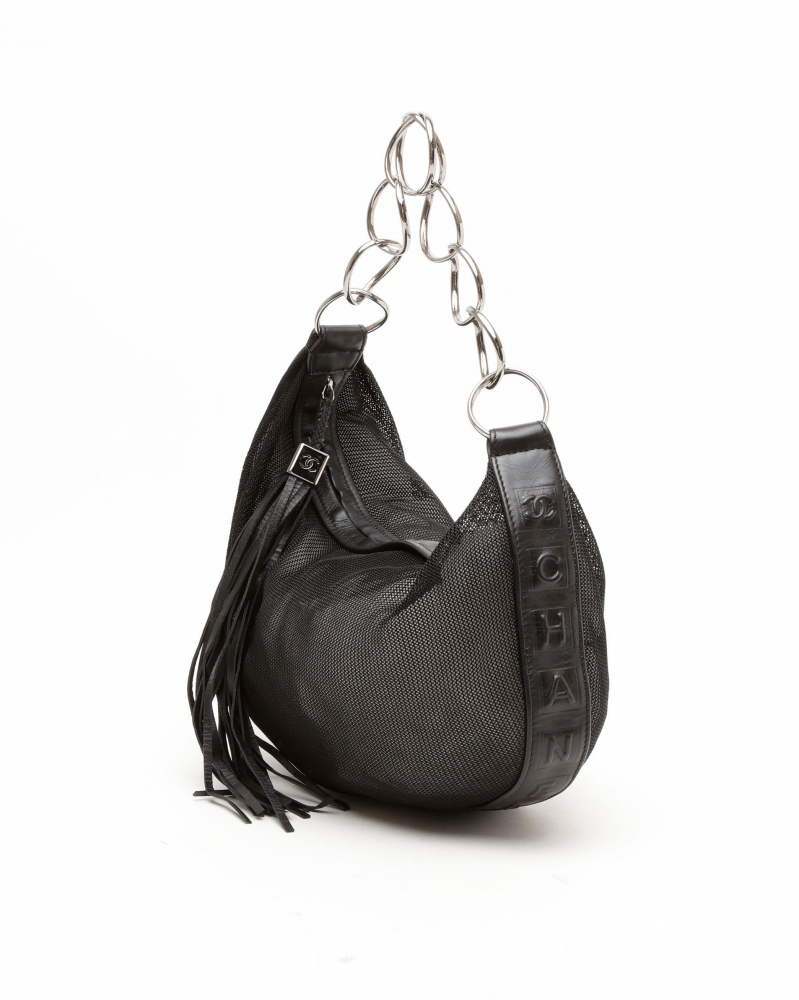 Chanel CC Mesh Tassel Hobo Bag