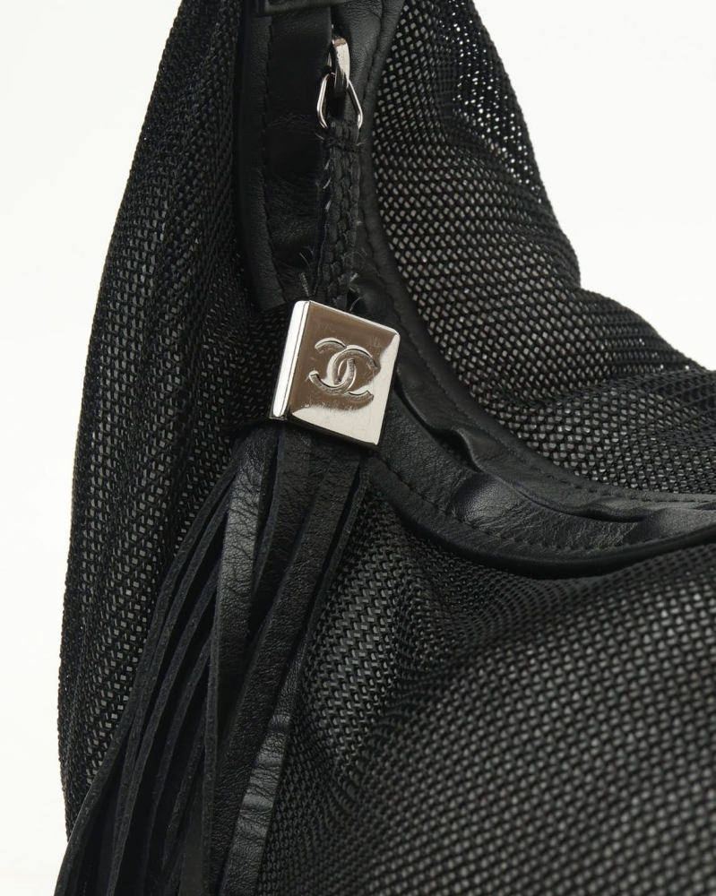 Chanel CC Mesh Tassel Hobo Bag