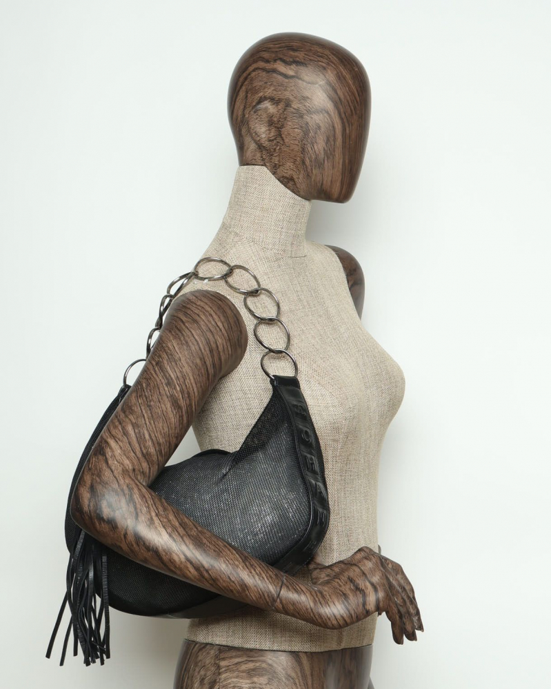 Chanel CC Mesh Tassel Hobo Bag