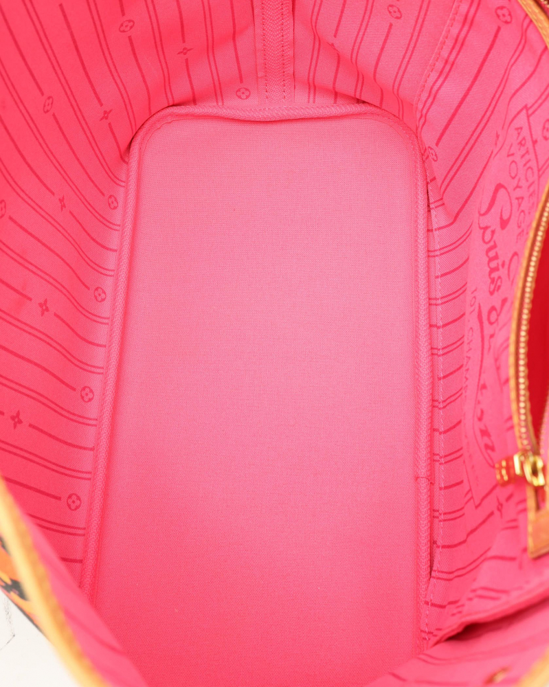 Louis Vuitton Stephen Sprouse Monogram Rose Neverfull MM Tote Bag