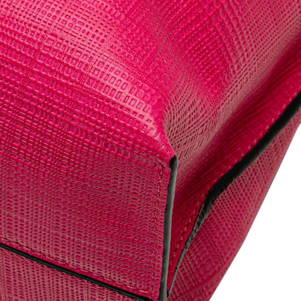 Loewe B LOEWE Pink Hot Pink Calf Leather Anagram Shopper Tote Spain