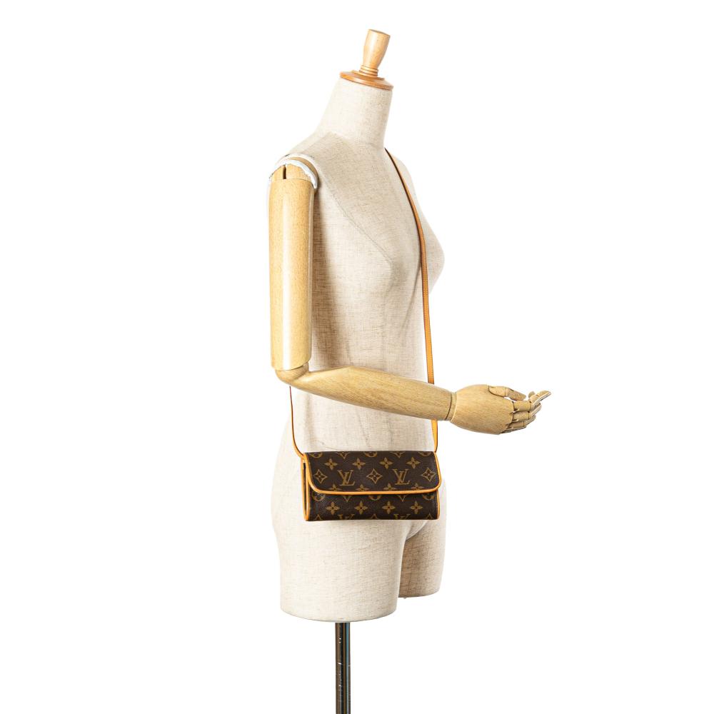 Louis Vuitton B Louis Vuitton Brown Monogram Canvas Canvas Monogram Pochette Twin PM Spain