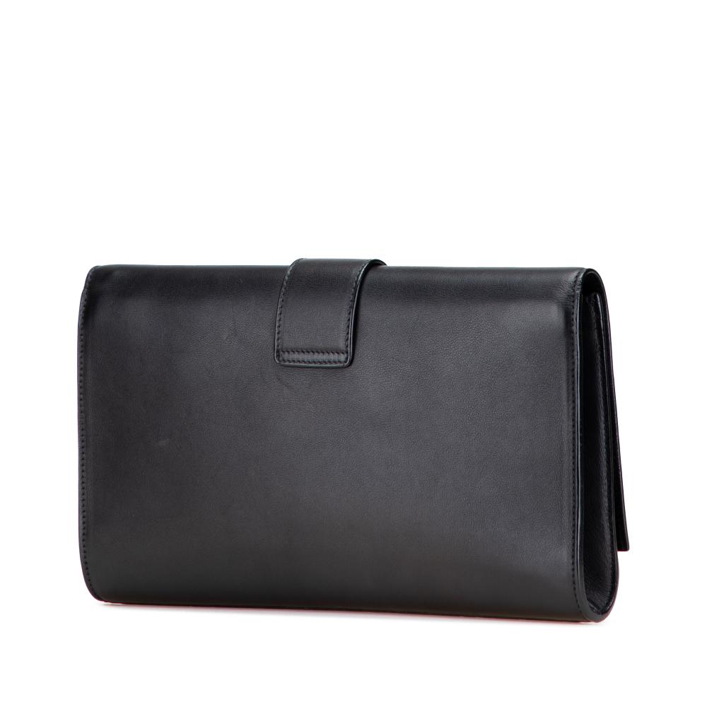 Saint Laurent B Saint Laurent Black Calf Leather Ligne Y Clutch Italy