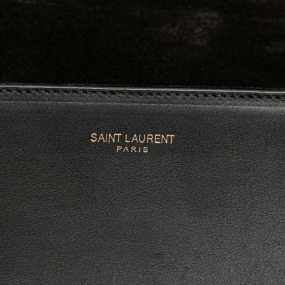 Saint Laurent B Saint Laurent Black Calf Leather Ligne Y Clutch Italy