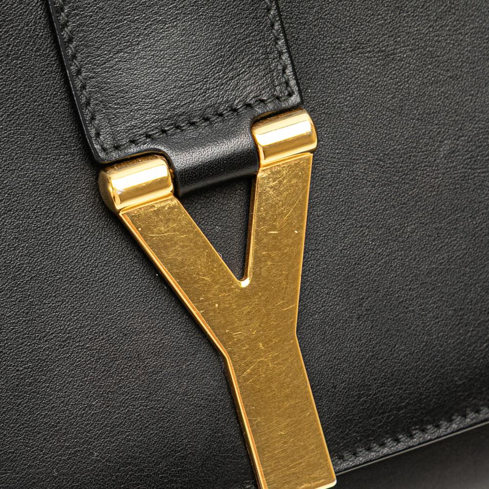Saint Laurent B Saint Laurent Black Calf Leather Ligne Y Clutch Italy