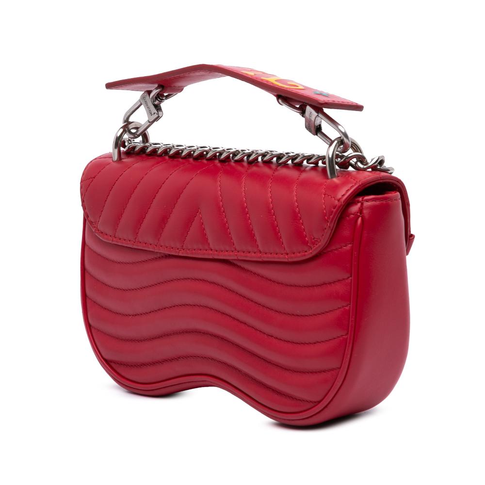 Louis Vuitton AB Louis Vuitton Red Calf Leather New Wave Chain Bag PM Italy