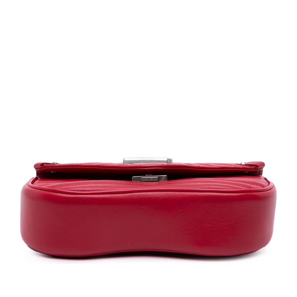 Louis Vuitton AB Louis Vuitton Red Calf Leather New Wave Chain Bag PM Italy