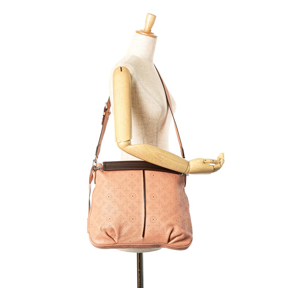 Louis Vuitton B Louis Vuitton Pink Calf Leather Monogram Mahina Selene PM France