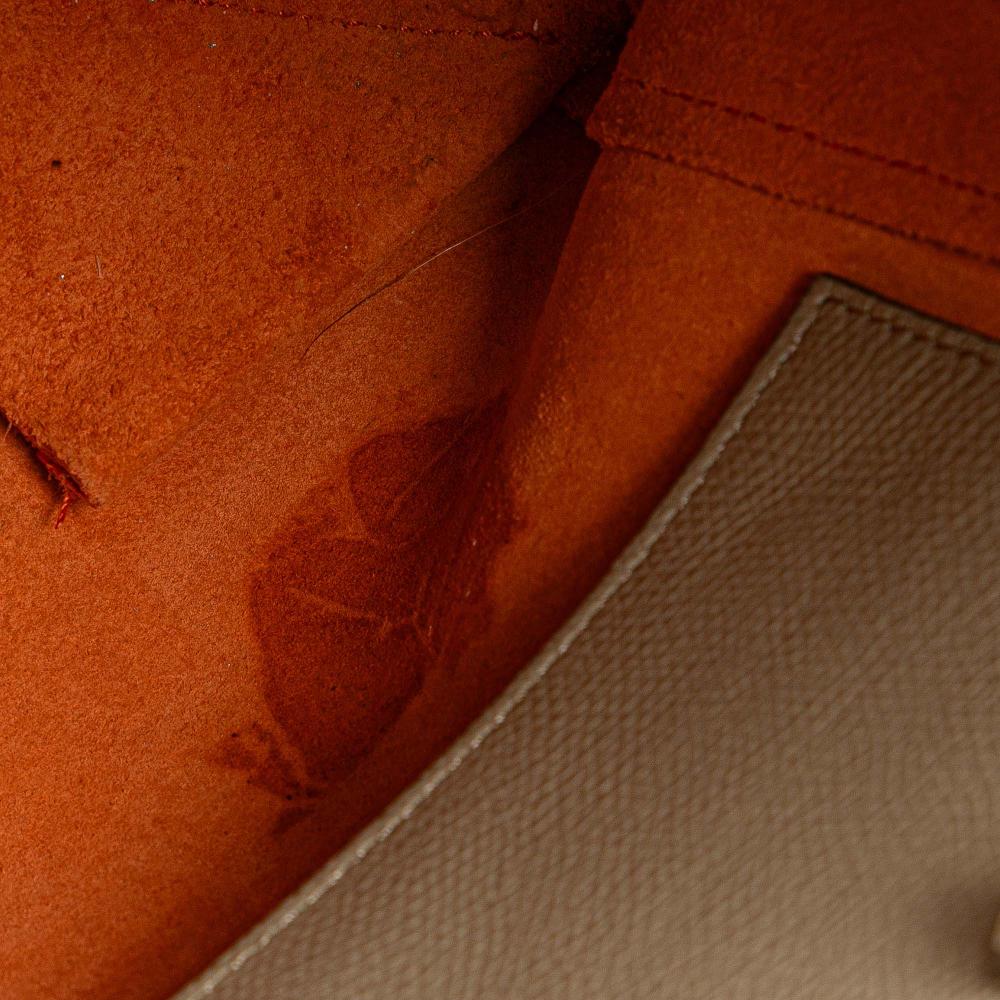 Celine B Celine Brown Beige with Orange Calf Leather Small Bicolor Vertical Cabas Italy