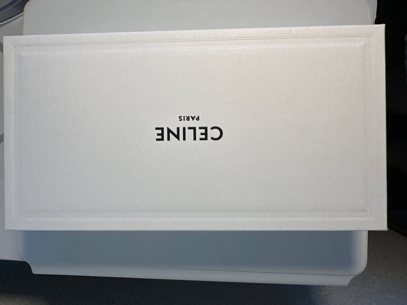 Celine White frame, silver mirror sunglasses