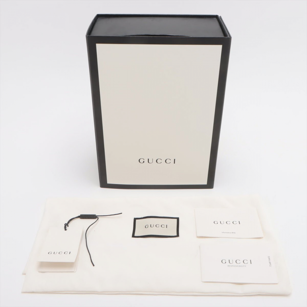 Gucci GG Marmont Small Chevron Leather Flap Bag Black