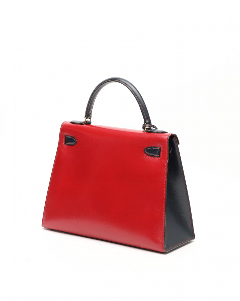 Hermès Kelly Sellier 28 Tricolor Box Bag