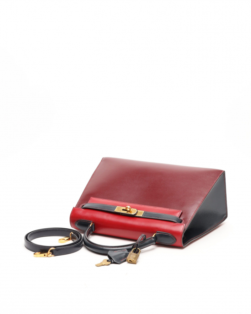 Hermès Kelly Sellier 28 Tricolor Box Bag