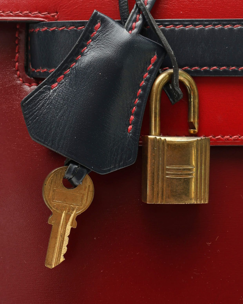 Hermès Kelly Sellier 28 Tricolor Box Bag