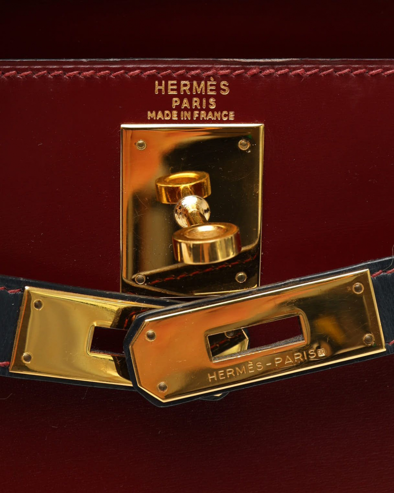 Hermès Kelly Sellier 28 Tricolor Box Bag