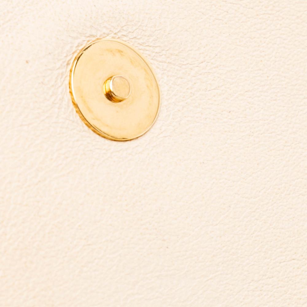 Celine B Celine Brown Light Beige Calf Leather Small Satinated skin Crecy Flap Crossbody Italy